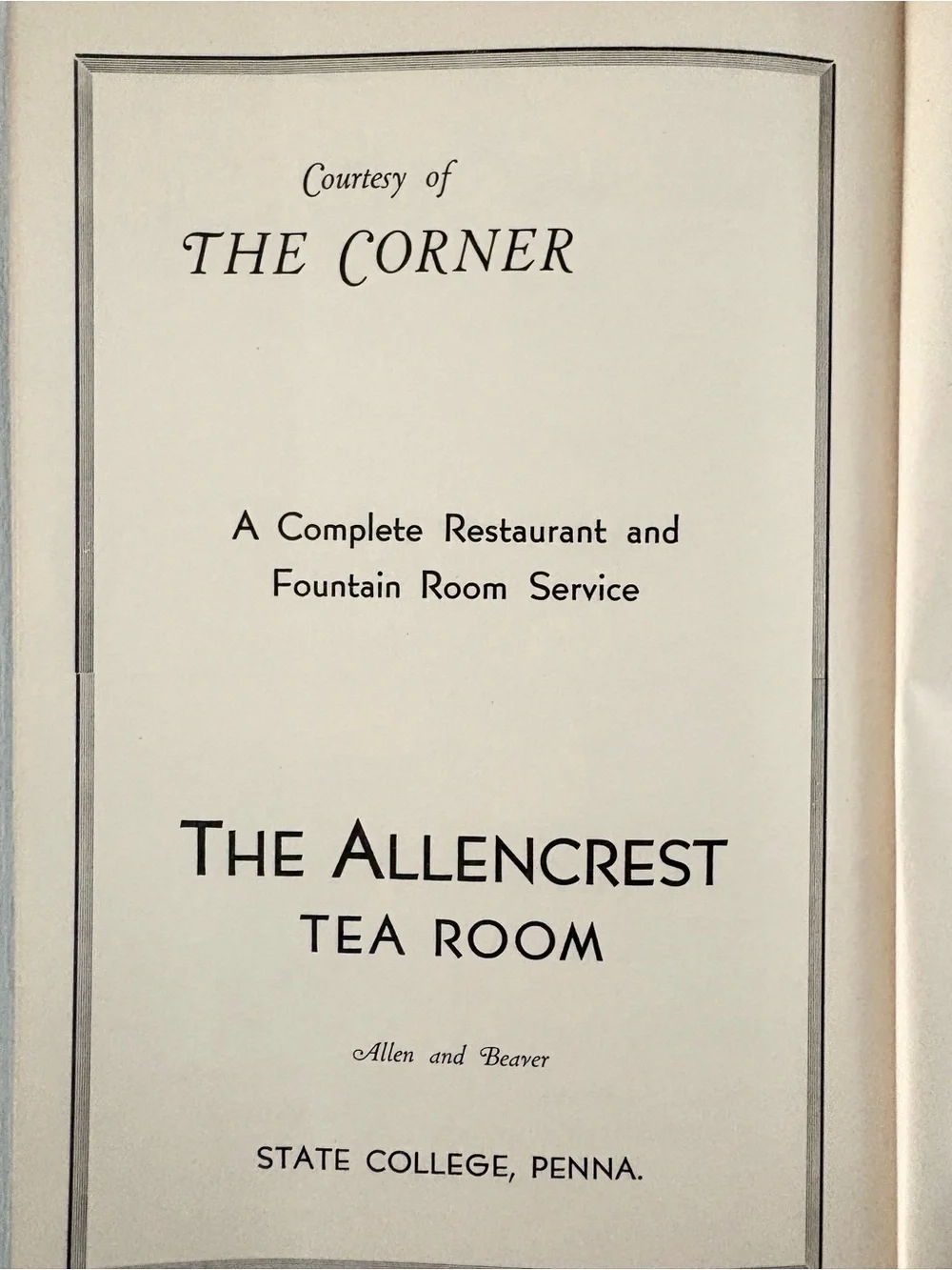 Rare  Penn State Alumnae Cook Book circa 1938 in great condition! -